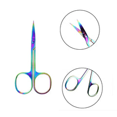 1 Pcs Professional Stainles Nails Eyebrow Nose Eyelash Cuticle Trimmer Epilator Scissor Manicure Tool Curved Pedicure Scissors