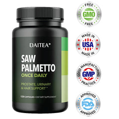Daitea Saw Palm Capsule Prostate Health Supplement Support Urinary Tract Health Support Bladder Health Promote Hair Growth