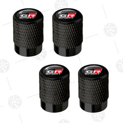 4pcs GR SPORT Logo Car Wheel Tire Valve Caps Air Stem Aluminum Accessories For Toyota Yaris Corolla RAV4 C-HR Camry Prado Voxy