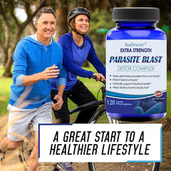 Antibacterial PARASITE BLAST, Removes All Body Parasites, Natural Gut Health, Cleans Colon Detox + Cleanse, Liver Immunity