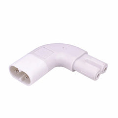 1Pc IEC 320 2-Pin C7 Female To C8 Male Right Angled AC Power Adapter Converter