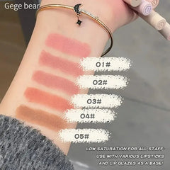 قلم تحديد الشفاه Nude Lip Liner Gege Bear Matte Velvet Lip Liner يدوم طويلاً ومقاوم للماء وقلم رسم خط الشفاه