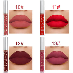 CAKAILA 10pcs/set Nude Lip Gloss Matte Velvet Lipstick Waterproof Long-lasting  Liquid Lipstick Women Moist Lip Tint