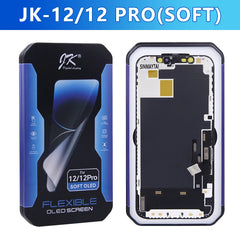JK SOFT OLED شاشة LCD ل iPhone XS Max 12 13 14 16e Pro Max LCD شاشة تعمل باللمس محول رقمي استبدال التجميع