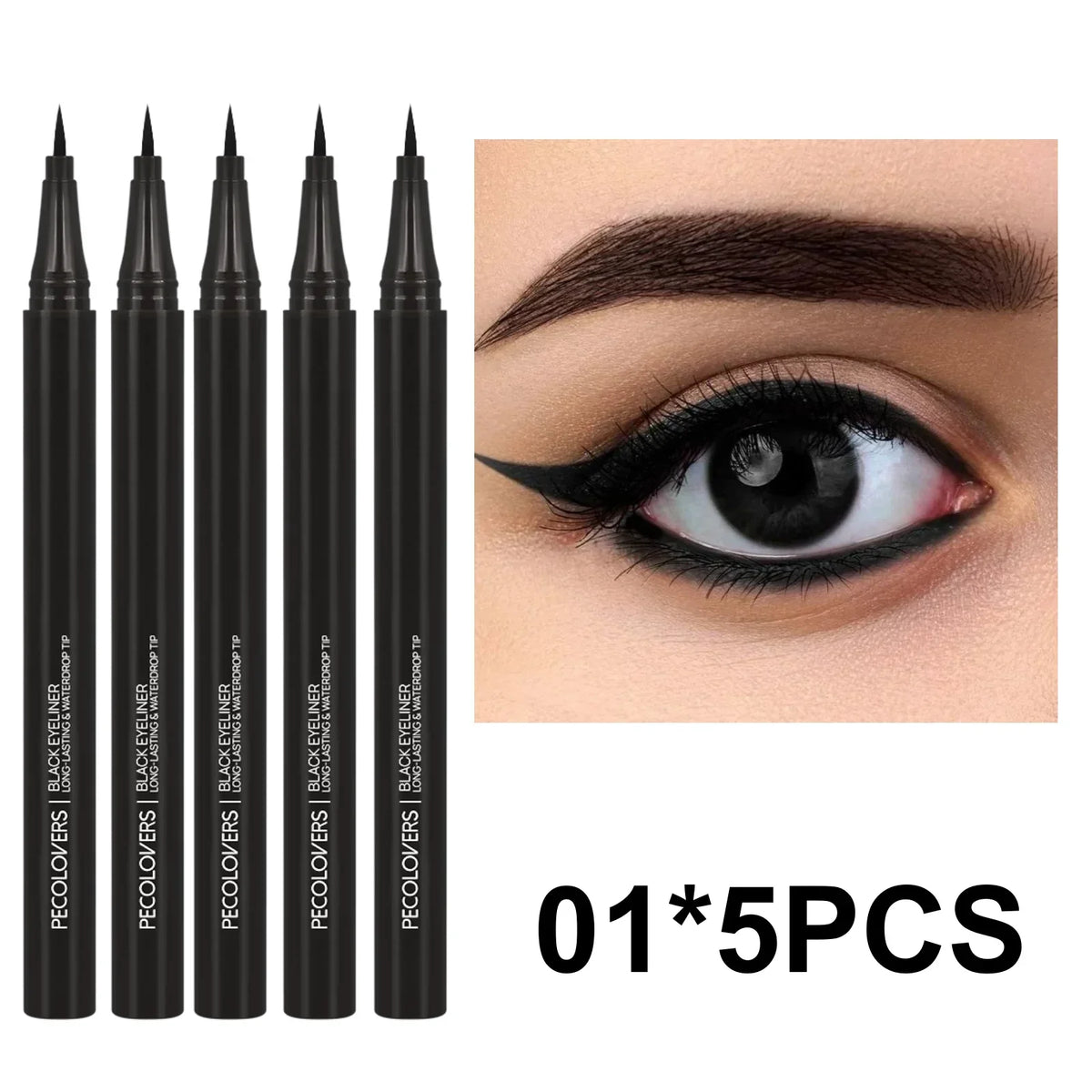 5PCS/Set 0.1mm Liquid Eyeliner Eyebrow Pencil - Anti-sweat, Anti-fouling, Lightweight, Suitable for All Skin Types