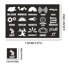 15pcs/Set Creative Car Switch Button Stickers Dashboard Console Label Decals Self-Adhesive Decorations For Car Truck