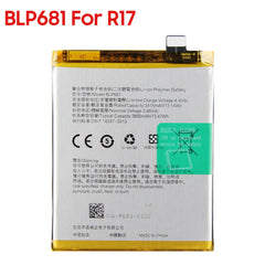 بطارية هاتف بديلة 2024 BLP681 لهاتف OPPO R17 بسعة 3500 مللي أمبير/ساعة BLP679 لهاتف OPPO R17 Pro R17pro بسعة 3700 مللي أمبير/ساعة بطاريات عالية الجودة