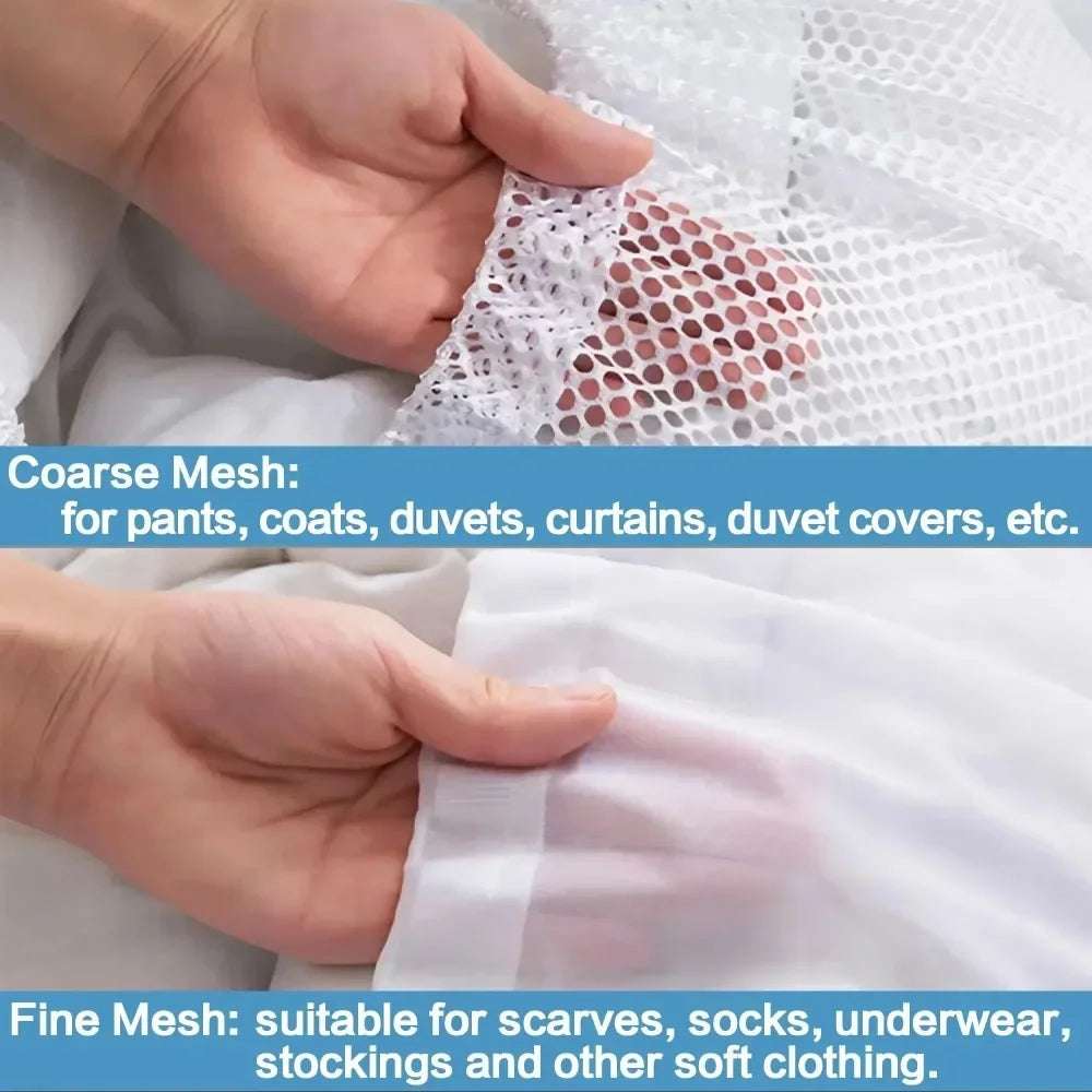 1PC Mesh Laundry Wash Bag – Machine Washable with Drawstring, Reusable & Travel-Friendly for Blouses, Stockings & Underwear