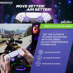 غطاء جديد من قطعتين من Freek Galaxy Performance Thumb Grip Caps من السيليكون لعصا التحكم التناظرية PS5 Dualsenese PS4Controller غطاء سيليكون