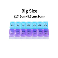 New Weekly Portable Travel Pill Cases Box 7 Days Organizer 14 Grids Pills Container Storage Tablets Vitamins Medicine Fish Oils