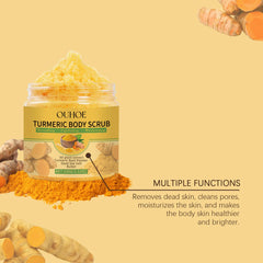 Exfoliating Body Scrub Turmeric Knee Elbow Cuticle Softener Moisturizing Tender Body Cleaning Exfoliator Dead Skin Remover Scrub