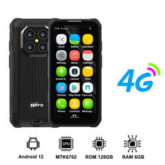 SERVO TANK500 IP68 هاتف ذكي صغير مقاوم للماء 4G LTE Android 12 RAM 6GB ROM 128GB PTT Network Intercom هواتف ذكية صغيرة متينة