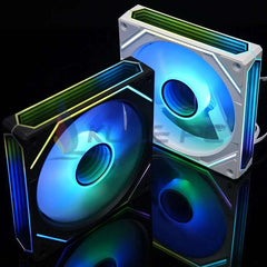 Jungle Leopard Prism 6 Pro ARGB PC Case Fan 120mm 3-sided Infinite Mirror 5V 3PIN Motherboard Lighting Sync 4PIN PWM