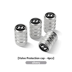 4Pcs Metal Car Wheel Tires Valve Dustproof Cover Accessories For Hyundai Ioniq Sonata Elantra Solaris Creta Accent SantaFe