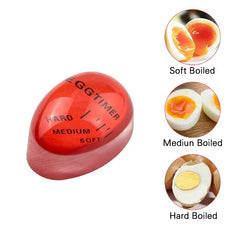 FAIS DU Color Changing Egg Timer Cooking Resin Perfect Boiled Eggs By Temperature Kitchen Helper Egg Timer Red timer tools