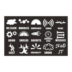 15pcs/Set Creative Car Switch Button Stickers Dashboard Console Label Decals Self-Adhesive Decorations For Car Truck