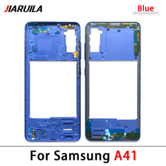 الإطار الأوسط لهاتف Samsung A41 F62 M51 M62 A7 2018 مع زر التحكم في الصوت والإطار الأمامي والإطار الأوسط وهيكل الهيكل