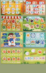 Busy Book for Kids, Animals Vehicles Dinosaurs Stickers, Matching Number & Letter Games, Interactive Learning Activity Book