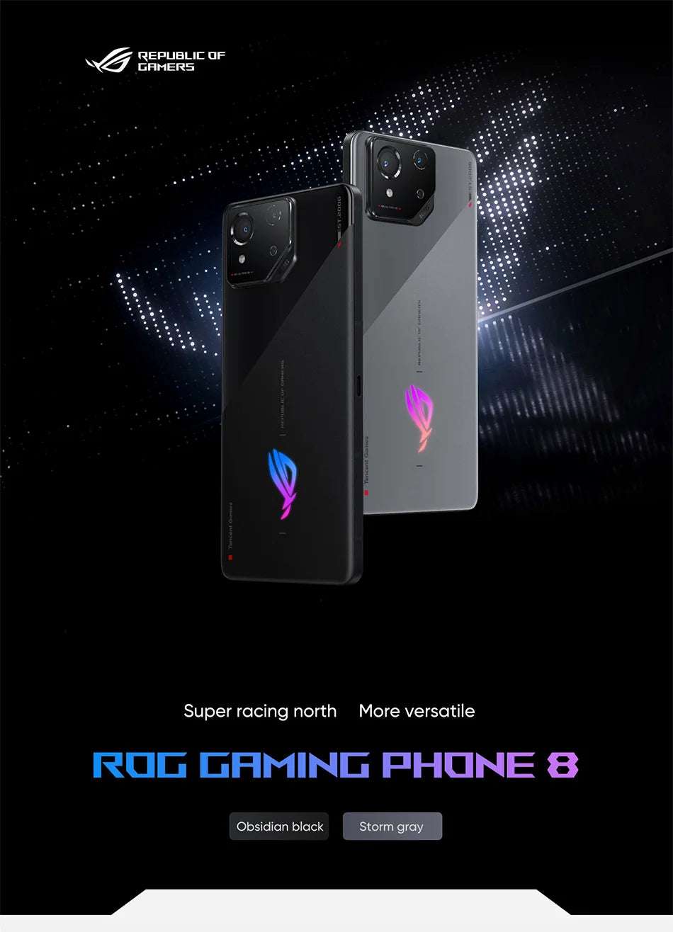 ASUS ROG 8 & 8 pro android 5G Gaming Phone Global Rom Snapdragon 8 Gen 3 6.78'' 165Hz AMOLED Screen 5500mAh 65W Fast Charge
