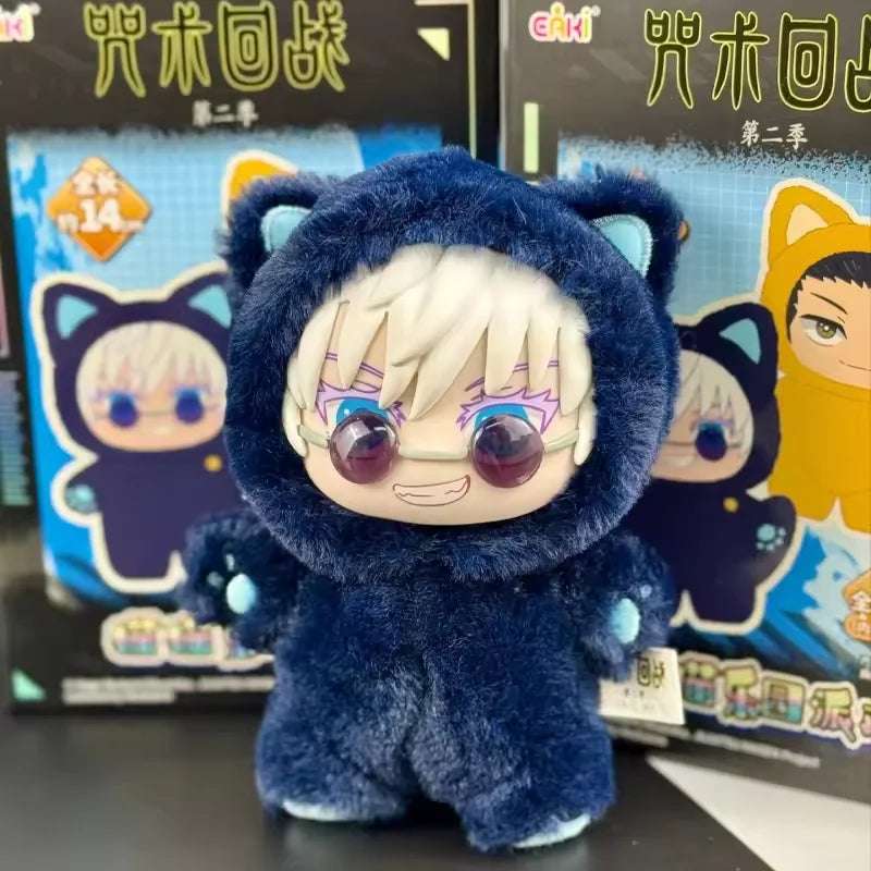 New Genuine Kawaii Jujutsu Kaisen 2 Cat Ear Plushie Series Blind Box Mystery Box Anime Toy Room Decoration Collect Festvial Gift