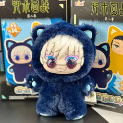 New Genuine Kawaii Jujutsu Kaisen 2 Cat Ear Plushie Series Blind Box Mystery Box Anime Toy Room Decoration Collect Festvial Gift