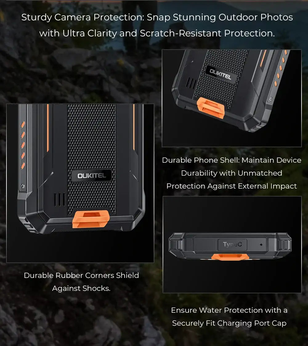 Oukitel G1 Rugged Smartphone Android 24GB (6+18)+256GB 10600mAh 6.52' HD Display NFC Rugged Phone