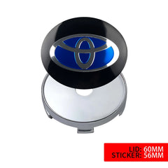 56/60mm Car Wheel Hub Center Cap Aluminum Metal Logo Stickers For Toyota Rav4 Corolla Camry Aqua Auris Cross Yaris TRD Prius GR