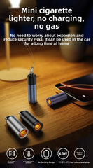 Type C Mini Lighter Blow-to-Ignite Auto Shut-Off for Air Travel Outdoor No Battery No Flame USB C Cigarette Lighter Adapter