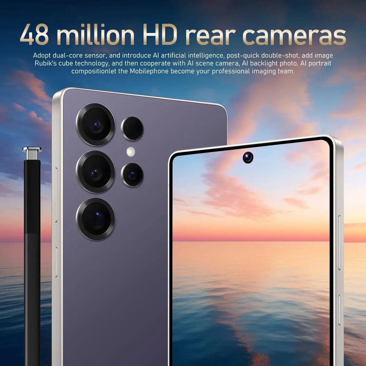 FUFFI S25 Pro Smartphone 5G Cellphones Android 12,6.8 inch Screen,12+512GB,24+48MP Mobile phone 5800mAh Google Play Store,Phone