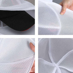Washing Machine Hat Wash Protector Cap Cleaner Laundry Bag Small Clothes Wash Bag Anti-Deformation Mesh Organizer Zip Bags