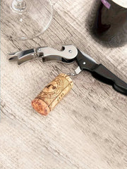 1pc Premium Stainless Steel Wine Bottle Opener - Multi-Functional Cork Screw & Beer Cap Remover for Bar, Kitchen, Home Use