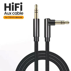3.5mm Jack Audio Cable 90 Degree Elbow Male to Male Speaker Aux Wire For Samsung Xiaomi MP3/4 Video Car Headphone Adapter Cord