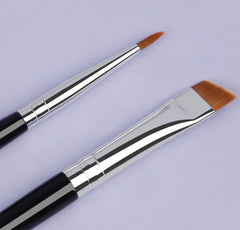 3pcs Eye Makeup Brush Ultra Fine Eyeliner Brush Set, Including Straight, Angled, Bent Tip, Suitable For Makeup
