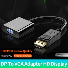 DisplayPort Display Port DP to VGA Adapter Cable For Projector DTV TV HDVD Laptop DP Male to VGA Female Converter Adapter Cable