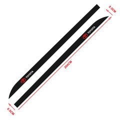 2pcs For Toyota Yaris Corolla Avensis Aygo Vitz Vios Yaris Mark-X Mirai Car Door Side Skirt Sill Stripe Carbon Decals Styling