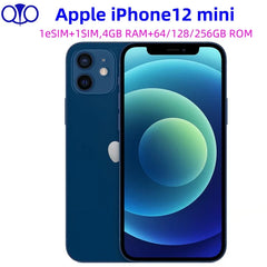هاتف Apple iPhone 12 mini الأصلي الجديد غير مقفول بنسبة 97%، ذاكرة وصول عشوائي (RAM) سعة 4 جيجابايت وذاكرة قراءة فقط سعة 64/128/256 جيجابايت ونظام تشغيل iOS A14 Bionic بشاشة 5.4 بوصة ومعالج ثنائي 5G