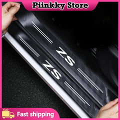 for MG ZS HS Letter Logo Car Door Sill Protector Plate Rear Trunk Bumper Strips Threshold Sticker Anti Scratch Covers