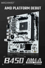 لوحة أم MACHINIST B450، معالج AMD، ذاكرة DDR4 ثنائية القناة، لوحة أم AM4، M.2 NVME (تدعم معالج Ryzen 5500 5600 5600G)