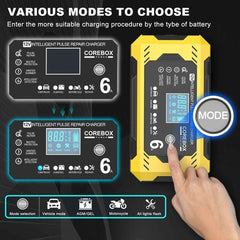 12V6A smart battery charger AGM Start stop battery European regulation full stop reverse protection lead-acid charger