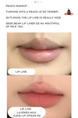 قلم تحديد الشفاه Nude Lip Liner Gege Bear Matte Velvet Lip Liner يدوم طويلاً ومقاوم للماء وقلم رسم خط الشفاه