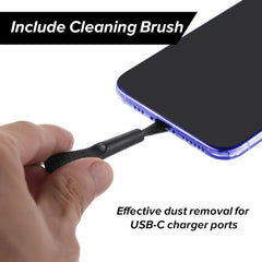 4Pcs USB C Dust Plug With Cleaning Brush Anti Dust USB-C Plug Cover Charging Port Cover Caps  For iphone Samsung All Smart Phone
