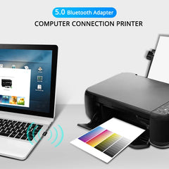 محول بلوتوث لأجهزة الكمبيوتر الشخصية، دونجل بلوتوث 5.3 بمنفذ USB، مستقبل بلوتوث 5.0 لمكبر الصوت والفأرة ولوحة المفاتيح، جهاز إرسال الموسيقى والصوت