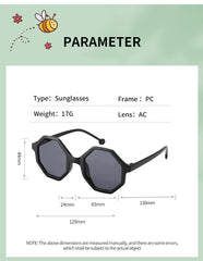 2023 Children Cute Striped Polygon UV400 Sunglasses Baby Girls Outdoor Sun Protection Sunglasses Kids Eye Protection Sun Glasses