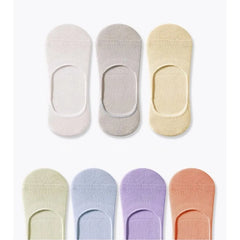 5Pairs Women's summer thin mesh boat socks, shallow mouth sweat breathable anti-odor short socks