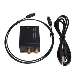 Digital fiber coaxial to Analog Digital to Analog decoding digital to analog audio converter