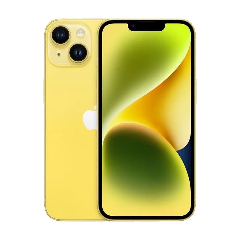 هاتف Apple iPhone 14 5G الأصلي بشاشة 6.1 بوصة A15 Face ID NFC US Dual eSIM وذاكرة وصول عشوائي 6 جيجابايت وذاكرة قراءة فقط 128 و256 و512 جيجابايت وشاشة OLED غير مقفولة ومستعمل