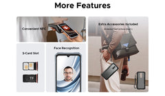 DOOGEE Blade10 Pro Energy Rugged Phone 6.56'' Screen 10.7mm Ultra-thin 6GB RAM 256GB ROM 6150mAh Battery Android 15  Smartphone