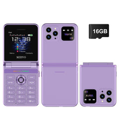Original SERVO Flip 6 Mobile Phone 4SIM Card Standby GSM Network Magic Voice Call Recording Torch Fold Cellphone Free Phone Case