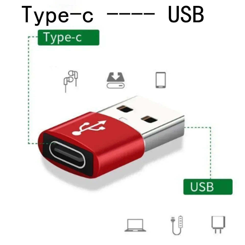 SONY Type-C to USB adapter with red metal connector and USB ports