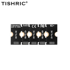 محول لوحة تمديد TISHRIC M.2 NGFF NVME SSD بطول 2230 و2242 و2260 و2280 M2 مع حامل بطاقة تمديد و5 أطوال قابلة للتعديل